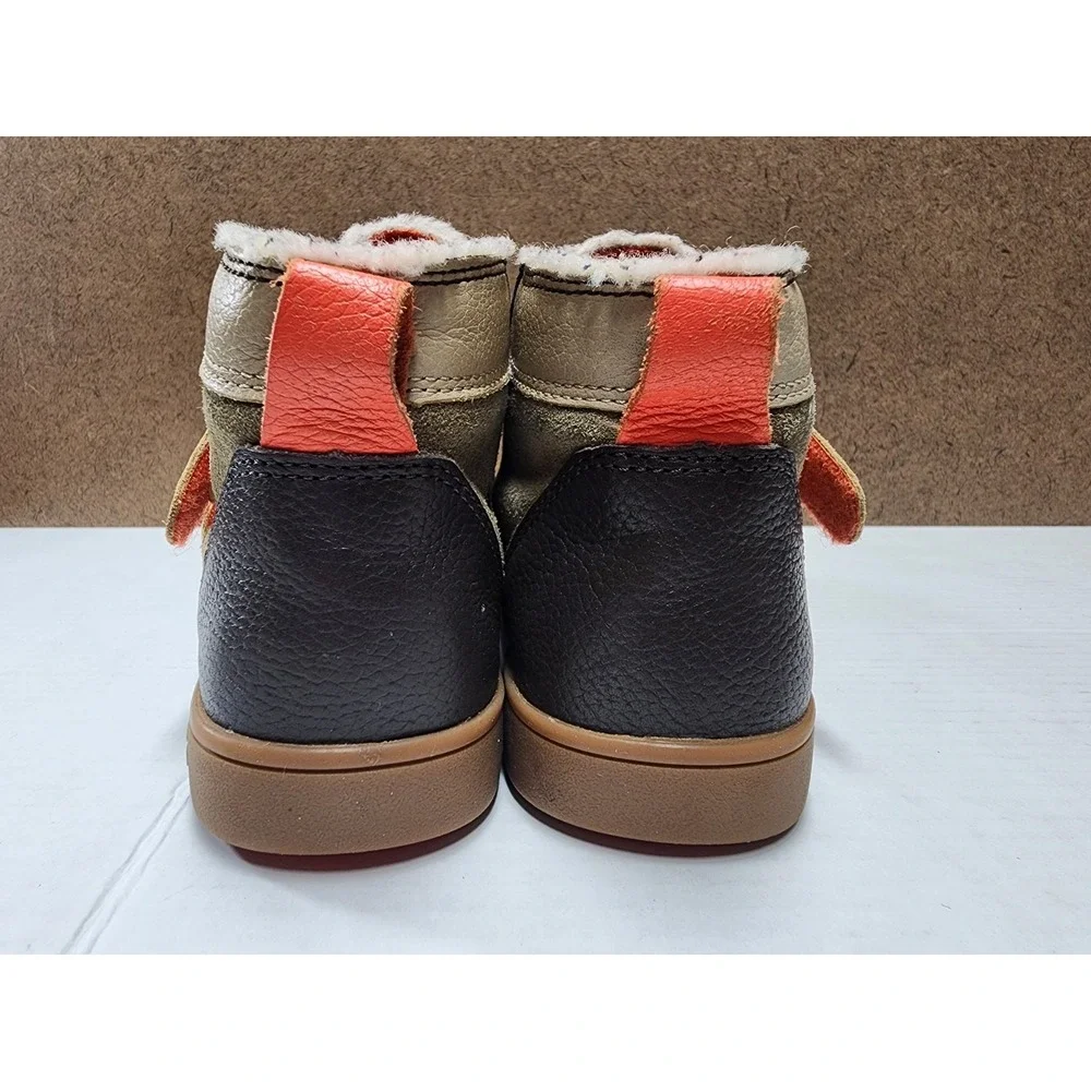 UGG Rennon II Toddler Boot Sneaker Shoes Sz 2 Antilope Brown Leather Strap Kids
